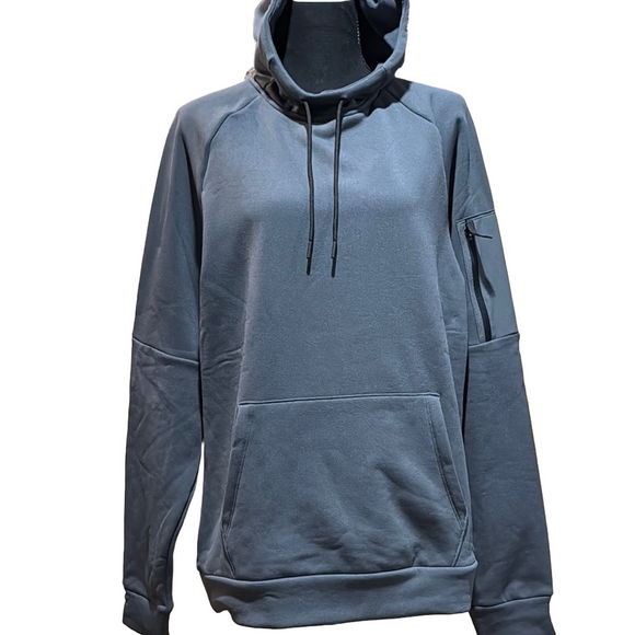Member’s Mark Gray Fleece Pullover Hoodie Drawstring Hood Size M - Picture 1 of 7